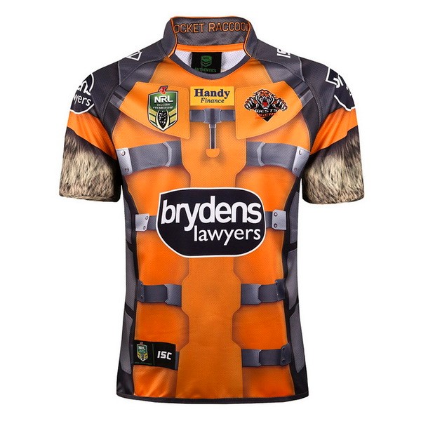 Tailandia Camiseta Wests Tigers 2017 2018 Amarillo